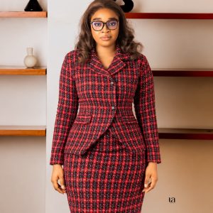 Red Tweed Executive Suit